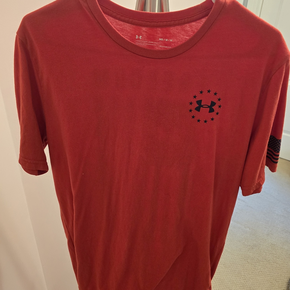 Under Armour Red Short Sleeve Performance Tee
